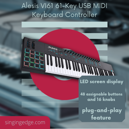 Alesis VI61 61-Key USB MIDI Keyboard Controller