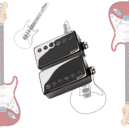 EMG JH James Hetfield Signature Guitar Pickup Set, Black Chrome