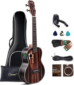 26 inch Caramel CT904 Ebony Tenor LCD color display Electric Professional Player Beginners Ukulele 