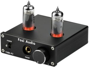 Fosi Audio P2 Headphone Amplifier Vacuum Tube Headphone Amp Mini Hi-Fi Stereo Audio with Low Ground Noise Output Protection